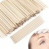 Lot de 400 mini bâtons de cire en bois pour sourcils - Pour épilation à la cire - Pour la maison, le spa, lépilation et la p