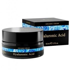 Crème Hydratante Visage Bio à l ACIDE HYALURONIQUE 50ml - Soins Visage Hydratants Anti Age - Creme Visage Jour + Nuit - Soin