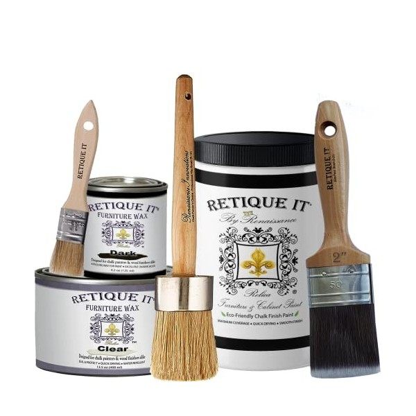 Renaissance Craie Peinture pour meubles Deluxe Starter Kit Snow 01