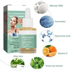 Advanced Collagen Boost Anti Aging Serum, Anti-Rides, Réduction des Rides, Raffermissement de la peau, Correction des Taches ...
