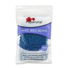 Paparuna Sachet de 100 g de cire dure pour épilation Bikini/corps/Jambes/dos/Visage/Visage/Visage/Sourcils/Nez/Brésilien