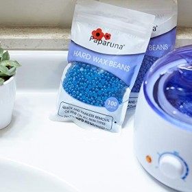 Paparuna Sachet de 100 g de cire dure pour épilation Bikini/corps/Jambes/dos/Visage/Visage/Visage/Sourcils/Nez/Brésilien