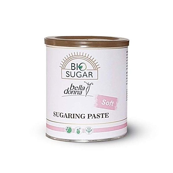 Bella Donna - Pâte pour Épilation à la Cire au Sucre « Soft », 1100 g 100 % Naturel - Douceur Soyeuse sur tous Types de Pea