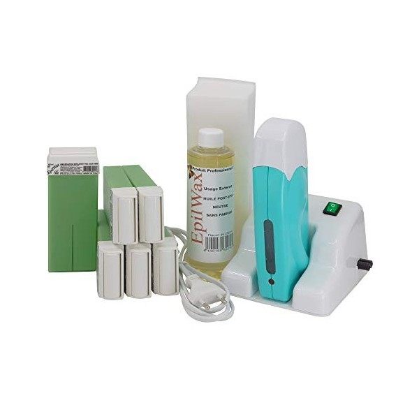 Epilwax Le Kit Dépilation Modulaire Comprend 6 Roll-Ons À Laloe Vera De 100 ml, Des Bandes Et 250 ml Après Lhuile
