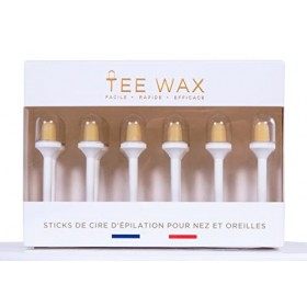 TEE WAX – 12 Sticks de Cire Prêts à l’Emploi – Epilation Nez et Epilation Oreilles – Cire de Pin 100% d’Origine Naturelle – P