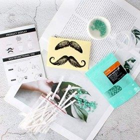 Cire Nez pour Homme et Femme 50 g, Kit dépilation à la Cire d’Abeille Naturelle, 20 Applicateurs, Brésilien, Cire dépilatio