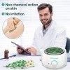 Kit de cire dépilation, chauffe-cire pour épilation, chauffe-cire professionnel 500 ml avec 5 paquets de perles de cire et 1