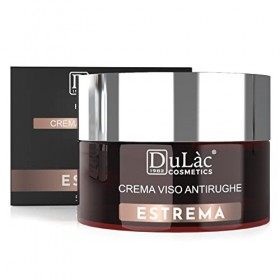 Crème Anti-Rides pour Femme Dulàc ESTREMA riche en Acide Hyaluronique, Peptides Anti-âge, Vitamines C+E, Protéines de Soie, P...