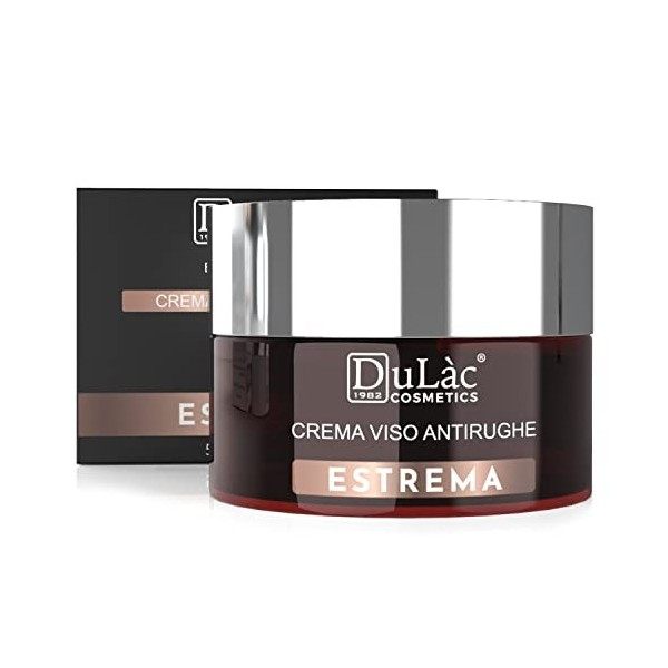 Crème Anti-Rides pour Femme Dulàc ESTREMA riche en Acide Hyaluronique, Peptides Anti-âge, Vitamines C+E, Protéines de Soie, P...