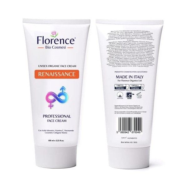 100ml. Bio Crème Hydratante Visage Jour et Nuit á lAcide Hyaluronique, Retinol et Vitamine C. Crème Anti-âge Homme & Femme,R ...