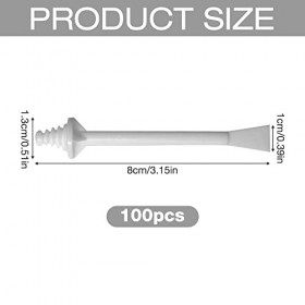 AVCXEC 100pcs Bâtonnets applicateurs de Cire, Bâtons de Cire de Nez, Bâtonnets d’Épilation Nasale à Deux Extrémités, Kit de C