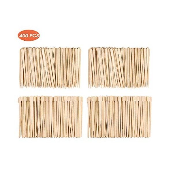 Bâtons de Cire en Bois,400 Pièces Épilation Cire à Sourcils Bâtons Applicateurs Jetable Bâtonnets dApplicateur De Cire En Bo