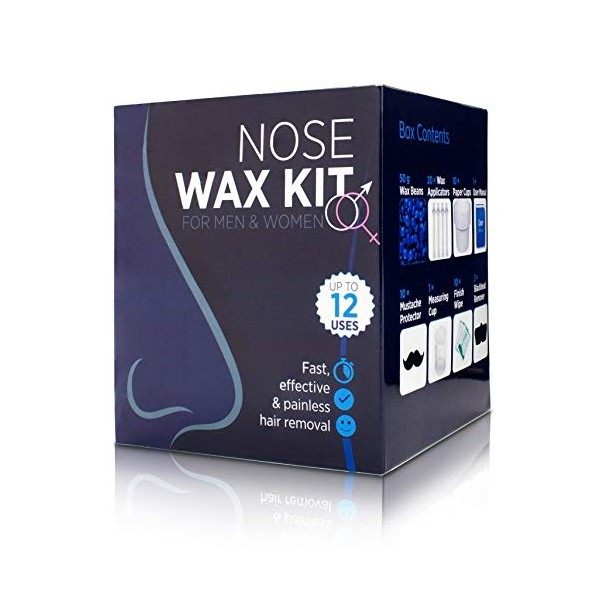 VENICCE LOVE Kit de cire nasale - Élimination des poils du nez - Épilateur de poils du nez - Cire pour poils du nez pour homm