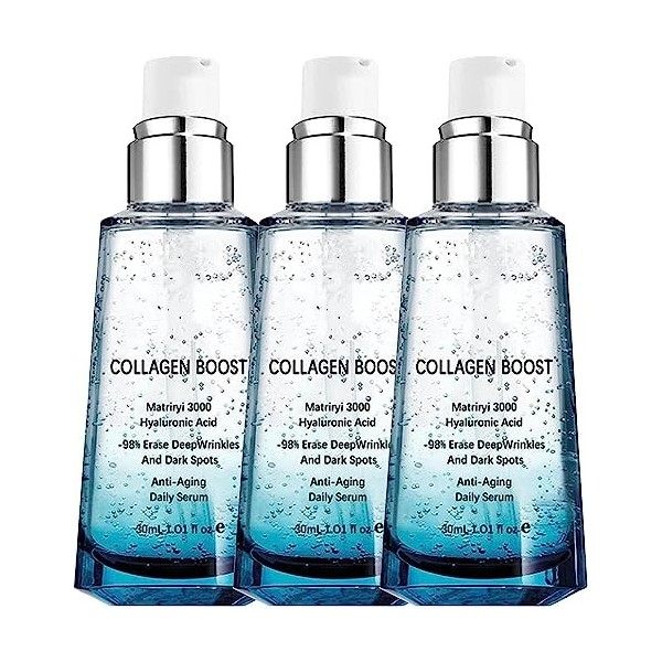 Serum Acide Hyaluronique Visage -KORAN Advanced Collagen Boost Sérum Anti-âge, Sérum Anti-âge Au Collagène Pour Le Visage, Sé