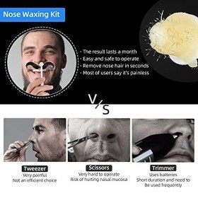 Cire Nez, Nose Wax 100g, Kit de Cire pour le Nez Ensemble de Cire pour le Nez Épilation du Nez Kit dépilation pour hommes et