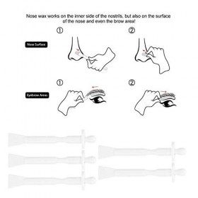 Bâtons de Cire de Nez,Kit de Cire de Nez 50 PCS Bâton de Cire Nez Applicateur de Cire de Cheveux Nez pour Nettoyer Narines et