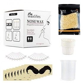 foreverLily Kit de cire de nez 100 g pour homme et femme avec applicateur à pointe sûre, rapide et indolore 100 g/20 applica
