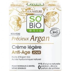 LÉA NATURE SO BiO étic| Crème Anti-Âge Jour – Précieux Argan | Corrige les signes de l’âge | Rides, Fermeté, Eclat |Huile d’A...