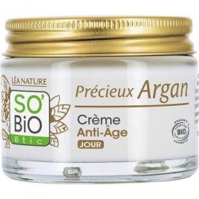 LÉA NATURE SO BiO étic| Crème Anti-Âge Jour – Précieux Argan | Corrige les signes de l’âge | Rides, Fermeté, Eclat |Huile d’A...