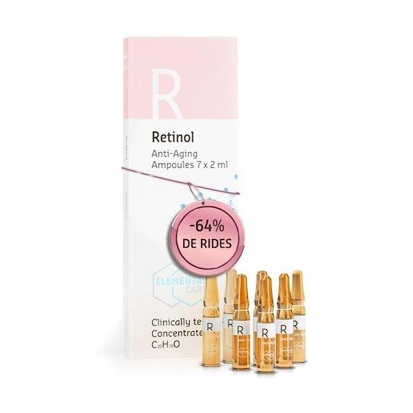 -64% de Rides en 3 Mois, Retinol Serum Visage Coffret Beauté Femme, Soins pour le Visage Anti Ride Régulateur de Sebum, Peau 