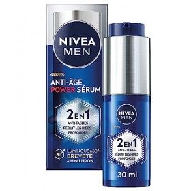 NIVEA MEN Sérum Power 2-en-1 LUMINOUS630® anti-âge & anti-taches 1 x 30 ml , Sérum hydratant enrichi en acide hyaluronique, ...