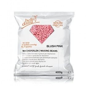 Bella Donna - Perles de cire « Blush Pink » pour une épilation sans bande sans douleur, 400 g & Cartouches de cire « Honey » 