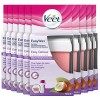 Veet EasyWax - Cartouches de Cire Chaude pour Roll-On 50ml - Bras & Jambes - Beurre de Karité 10 Recharges 