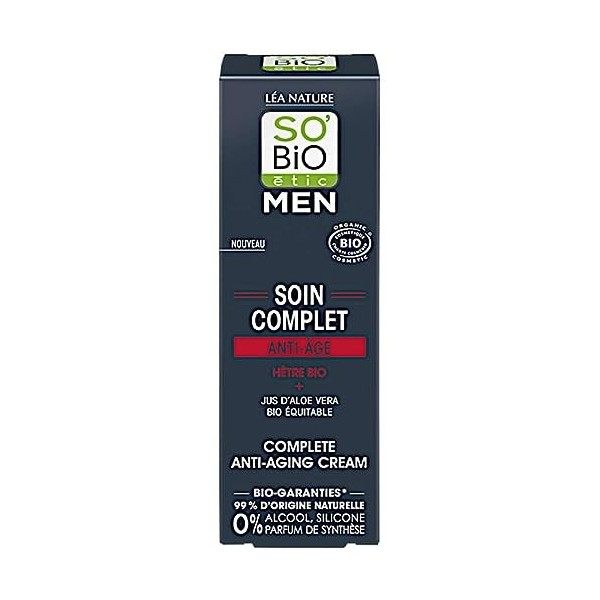 SoBio Étic Soin complet Anti-Âge, Hêtre Bio 50 ml Crème Jour et Nuit