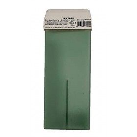 1 Cartouche de cire à èpiler VERT TEA TREE, Roll on standard,épilation avec bande