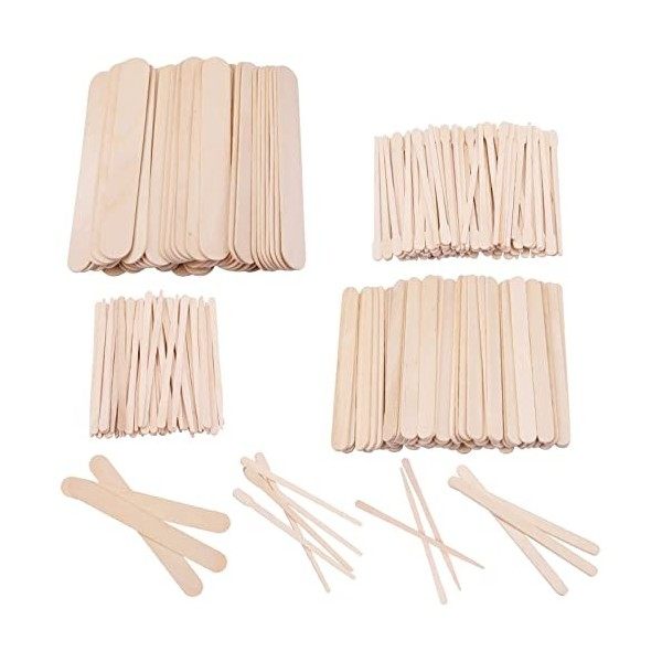 Spatule Bois pour Cire, 300 Pièces Bâtons de Cire, Spatule à Cire, Spatule Bois Epilation Bâtons Applicateurs à Cire Spatule 