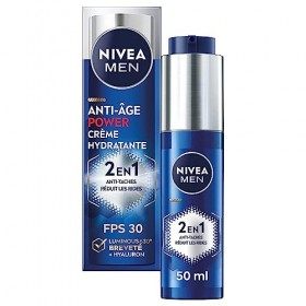 NIVEA MEN Crème hydratante Power 2-en-1 LUMINOUS630® anti-âge & anti-taches 1 x 50 ml , Crème visage pour homme enrichie en ...