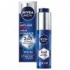 NIVEA MEN Crème hydratante Power 2-en-1 LUMINOUS630® anti-âge & anti-taches 1 x 50 ml , Crème visage pour homme enrichie en 