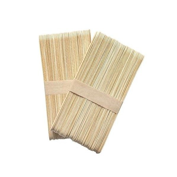 Lot de 50 spatules en bois jetables pour étaler la cire - Pratique et abordable!