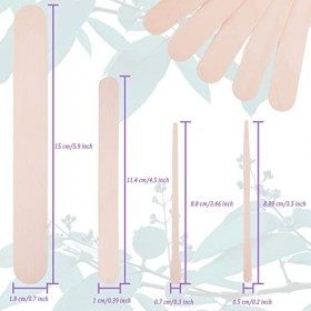 BQTQ 260 Pièces Spatule Bois Epilation Bâtons Applicateurs à Cire Spatule Cire Epilation Spatule pour Épilation Sourcils Lèvr