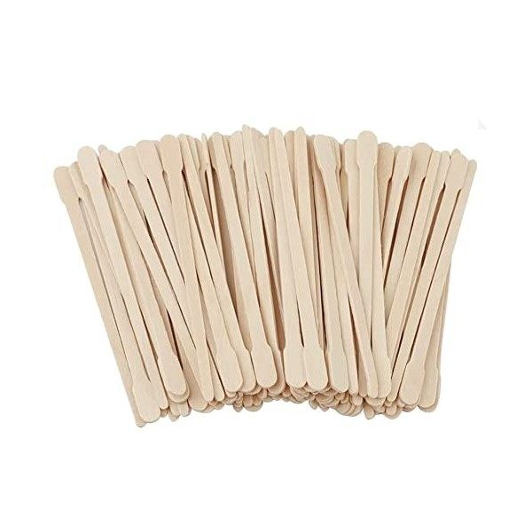 Bâtons de Cire en Bois, 200 Pièces Épilation Cire à Sourcils Bâtons Applicateurs Jetable Bâtonnets dApplicateur de Cire en B