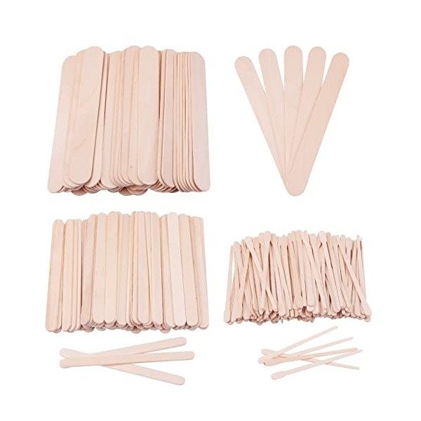 BQTQ 260 Pièces Spatule Bois Epilation Bâtons Applicateurs à Cire Spatule Cire Epilation Spatule pour Épilation Sourcils Lèvr