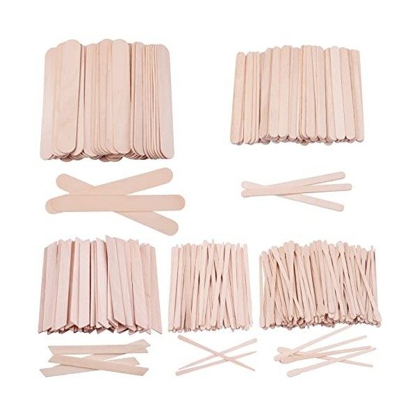 BQTQ 300 Pièces Spatule Bois Epilation Bâtons Applicateurs à Cire Spatule Cire Epilation Spatule pour Épilation Sourcils Lèvr