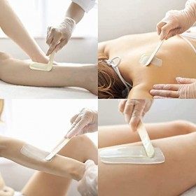 Bâtonnets en Bois Naturel,Bâtons en bois pour lépilation,Spatules De Cire Bâtonnets,Bâtonnets dApplicateur De Cire En Bois 