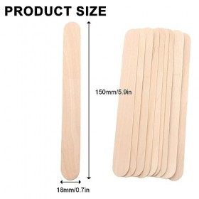 JSKWIKE 20 Pcs Bâtonnets en Bois Naturel,Spatules à Cires,Spatule Cire Epilation,Epilation Bâtons Applicateurs pour Épilation