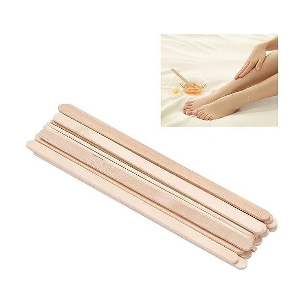 50 pièces Spatule epilation sourcil, Spatule bois epilation, de spatules en bois Bâton dépilation Bâtons de cire Utilisation