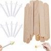 Spatule Bois Epilation,Spatules Épilation en Bois,Spatule Application Cire Chaude,Applicateurs à Cire,20PC Epilation Spatule,