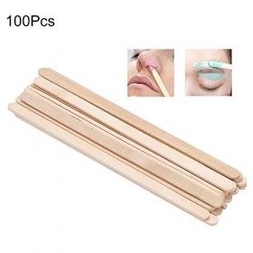 100 pcs épilation bâton, bâtons de cire, jetable usage design propre et hygiénique bois cirage bâtons dartisanat Spatules Ap
