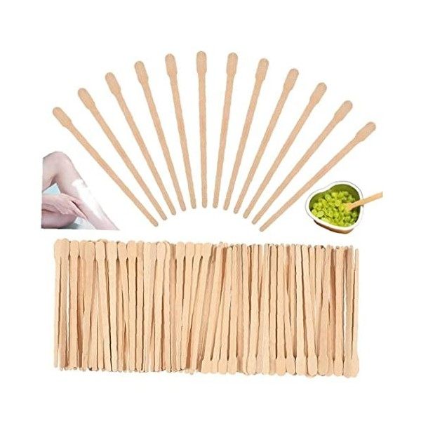 Bâtons De Cire en Bois 200 Pcs De Sourcil Le Nez De Lèvre Petits Bâtons Dapplicateur De Cire pour Lépilation Peau pour Lut