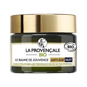 La Provençale - Le Baume de Jouvence Anti-Age Nuit - Soin Visage Nuit - Certifié Bio - Huile dOlive Bio AOC Provence - Pour ...