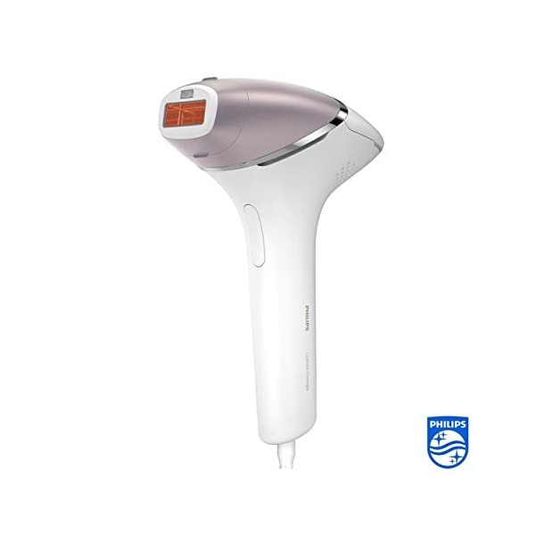 Philips Lumea&nbsp;Épilateur à lumière pulsée Série&nbsp;8000&nbsp;- épilateur avec technologie SenseIQ, 4&nbsp;embouts et tondeuse-stylo Satin&nbsp;C