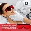 O3 lunettes Laser épilation – 1 ou 2 unités lunettes de protection pour épilation HPL/IPL/lumière pulsée, 1 rouge, 1