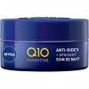 NIVEA Q10 Power Soin de Nuit Confort Anti-Rides +Peaux sensibles 1x50ml , crème anti-âge avec Q10 & 10X plus de créatine, so ...