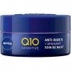 NIVEA Q10 Power Soin de Nuit Confort Anti-Rides +Peaux sensibles 1x50ml , crème anti-âge avec Q10 & 10X plus de créatine, so