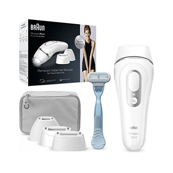 Braun Silk·expert Pro 3 PL3221 - Epilateur Laser, IPL Pour Femme, Épilateur Lumière Pulsée, Épilation Semi-Définitive À Domic