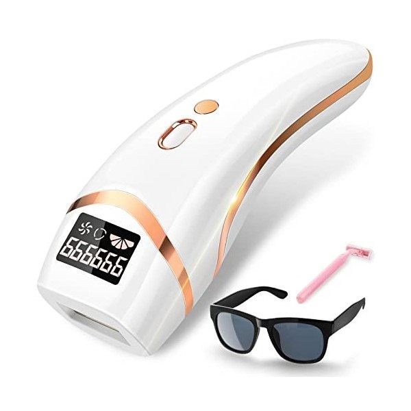 VIYSPNV Epilateur Lumiere Pulsee - 999,999 Flashs, Epilateur Laser IPL Pulse & 5 Niveaux Dnergie, Épilation Definitive avec 2